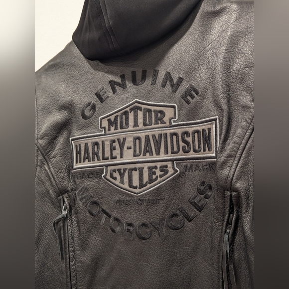 NWT Harley Davidson Miss Enthusiast 3-in-1 Leather Riding Jacket - Picture 4 of 15